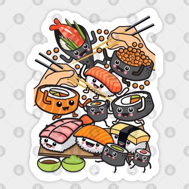 Sushi Party! Sticker by Plushism